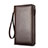 Handtasche Clutch Handbag Schutzhülle Leder Universal H19 Braun