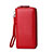 Handtasche Clutch Handbag Schutzhülle Leder Universal H21 Rot