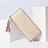 Handtasche Clutch Handbag Schutzhülle Leder Universal H24 Gold