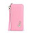 Handtasche Clutch Handbag Tasche Leder Dancing Girl Universal Rosa