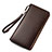 Handtasche Clutch Handbag Tasche Leder Universal H03 Braun