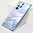 Handyhülle Hülle Crystal Hartschalen Tasche Schutzhülle H01 für Samsung Galaxy S22 Ultra 5G Blau