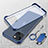 Handyhülle Hülle Crystal Hartschalen Tasche Schutzhülle mit Magnetisch Fingerring Ständer für Apple iPhone 14 Blau