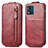 Handyhülle Hülle Flip Tasche Leder für Motorola Moto E13 Rot