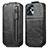 Handyhülle Hülle Flip Tasche Leder für Motorola Moto G23 Schwarz