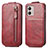 Handyhülle Hülle Flip Tasche Leder für Motorola Moto G53 5G Rot