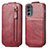 Handyhülle Hülle Flip Tasche Leder für Motorola Moto G62 5G Rot