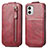 Handyhülle Hülle Flip Tasche Leder für Motorola Moto G73 5G Rot