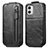 Handyhülle Hülle Flip Tasche Leder für Motorola Moto G73 5G Schwarz