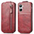 Handyhülle Hülle Flip Tasche Leder für Realme 10 4G Rot