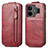 Handyhülle Hülle Flip Tasche Leder für Realme GT Neo6 5G Rot