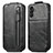 Handyhülle Hülle Flip Tasche Leder für Samsung Galaxy A13 5G Schwarz