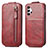 Handyhülle Hülle Flip Tasche Leder für Samsung Galaxy A32 4G Rot