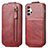 Handyhülle Hülle Flip Tasche Leder für Samsung Galaxy A32 5G Rot