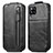 Handyhülle Hülle Flip Tasche Leder für Samsung Galaxy A42 5G Schwarz