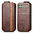 Handyhülle Hülle Flip Tasche Leder für Samsung Galaxy F42 5G Braun