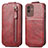 Handyhülle Hülle Flip Tasche Leder für Samsung Galaxy M13 5G Rot