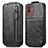 Handyhülle Hülle Flip Tasche Leder für Samsung Galaxy M13 5G Schwarz