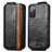 Handyhülle Hülle Flip Tasche Leder für Samsung Galaxy S20 Lite 5G Schwarz