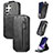 Handyhülle Hülle Flip Tasche Leder für Samsung Galaxy S21 Ultra 5G