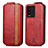 Handyhülle Hülle Flip Tasche Leder für Vivo iQOO 10 5G Rot