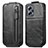 Handyhülle Hülle Flip Tasche Leder für Xiaomi Poco X4 GT 5G Schwarz
