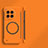 Handyhülle Hülle Hartschalen Kunststoff Rahmenlos Schutzhülle Tasche Matt mit Mag-Safe Magnetic Magnetisch für OnePlus 12R 5G Orange