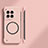 Handyhülle Hülle Hartschalen Kunststoff Rahmenlos Schutzhülle Tasche Matt mit Mag-Safe Magnetic Magnetisch für OnePlus 12R 5G Rosa