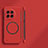 Handyhülle Hülle Hartschalen Kunststoff Rahmenlos Schutzhülle Tasche Matt mit Mag-Safe Magnetic Magnetisch für OnePlus 12R 5G Rot