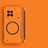 Handyhülle Hülle Hartschalen Kunststoff Rahmenlos Schutzhülle Tasche Matt mit Mag-Safe Magnetic Magnetisch für Vivo X90 5G Orange