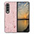 Handyhülle Hülle Hartschalen Kunststoff Schutzhülle Tasche Matt H02 für Samsung Galaxy Z Fold3 5G Rosegold