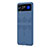 Handyhülle Hülle Hartschalen Kunststoff Schutzhülle Tasche Matt H03 für Samsung Galaxy Z Flip4 5G Blau