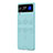 Handyhülle Hülle Hartschalen Kunststoff Schutzhülle Tasche Matt H03 für Samsung Galaxy Z Flip4 5G Hellblau