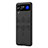 Handyhülle Hülle Hartschalen Kunststoff Schutzhülle Tasche Matt H03 für Samsung Galaxy Z Flip4 5G Schwarz