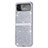 Handyhülle Hülle Hartschalen Kunststoff Schutzhülle Tasche Matt L02 für Samsung Galaxy Z Flip4 5G Silber