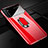 Handyhülle Hülle Hartschalen Kunststoff Schutzhülle Tasche Matt mit Magnetisch Fingerring Ständer A01 für Realme X50 Pro 5G Rot