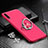 Handyhülle Hülle Hartschalen Kunststoff Schutzhülle Tasche Matt mit Magnetisch Fingerring Ständer P01 für Xiaomi Mi A3 Pink