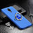 Handyhülle Hülle Hartschalen Kunststoff Schutzhülle Tasche Matt mit Magnetisch Fingerring Ständer P02 für Huawei Mate 20 X 5G Blau