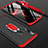 Handyhülle Hülle Hartschalen Kunststoff Schutzhülle Tasche Matt mit Magnetisch Fingerring Ständer P02 für Huawei P20 Lite (2019) Rot und Schwarz