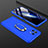 Handyhülle Hülle Hartschalen Kunststoff Schutzhülle Tasche Matt mit Magnetisch Fingerring Ständer P02 für Xiaomi Mi 11 Lite 5G NE Blau