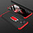 Handyhülle Hülle Hartschalen Kunststoff Schutzhülle Tasche Matt mit Magnetisch Fingerring Ständer P02 für Xiaomi Mi 11 Lite 5G NE Rot und Schwarz
