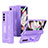 Handyhülle Hülle Hartschalen Kunststoff Schutzhülle Tasche Matt R03 für Samsung Galaxy Z Fold4 5G Violett