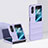 Handyhülle Hülle Hartschalen Kunststoff Schutzhülle Tasche Matt Vorder und Rückseite 360 Grad Ganzkörper BH1 für Oppo Find N2 Flip 5G Violett