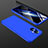 Handyhülle Hülle Hartschalen Kunststoff Schutzhülle Tasche Matt Vorder und Rückseite 360 Grad Ganzkörper für Oppo A96 5G Blau