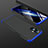 Handyhülle Hülle Hartschalen Kunststoff Schutzhülle Tasche Matt Vorder und Rückseite 360 Grad Ganzkörper für Oppo F21 Pro 5G Blau und Schwarz