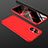 Handyhülle Hülle Hartschalen Kunststoff Schutzhülle Tasche Matt Vorder und Rückseite 360 Grad Ganzkörper für Oppo F21 Pro 5G Rot
