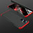 Handyhülle Hülle Hartschalen Kunststoff Schutzhülle Tasche Matt Vorder und Rückseite 360 Grad Ganzkörper für Oppo F21 Pro 5G Rot und Schwarz