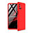 Handyhülle Hülle Hartschalen Kunststoff Schutzhülle Tasche Matt Vorder und Rückseite 360 Grad Ganzkörper für Samsung Galaxy M31s Rot