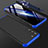 Handyhülle Hülle Hartschalen Kunststoff Schutzhülle Tasche Matt Vorder und Rückseite 360 Grad Ganzkörper für Samsung Galaxy S21 FE 5G Blau und Schwarz