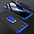 Handyhülle Hülle Hartschalen Kunststoff Schutzhülle Tasche Matt Vorder und Rückseite 360 Grad Ganzkörper M01 für Samsung Galaxy S21 FE 5G Blau und Schwarz